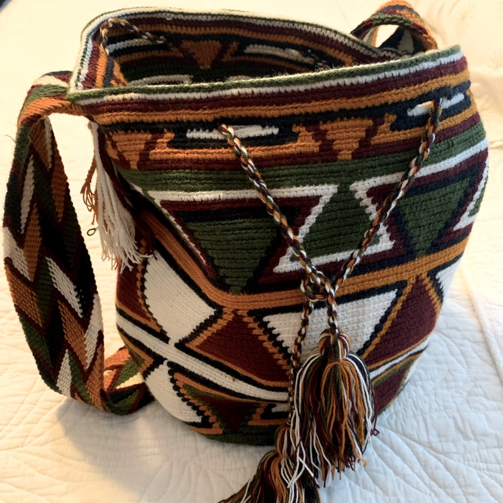 Beautiful Handmade, Hand Woven Multicolored Bag.